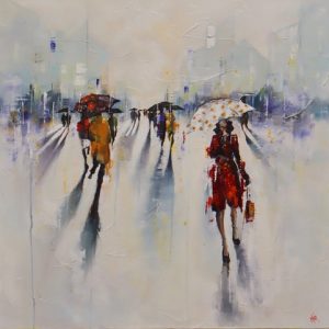 Painting of a street scene